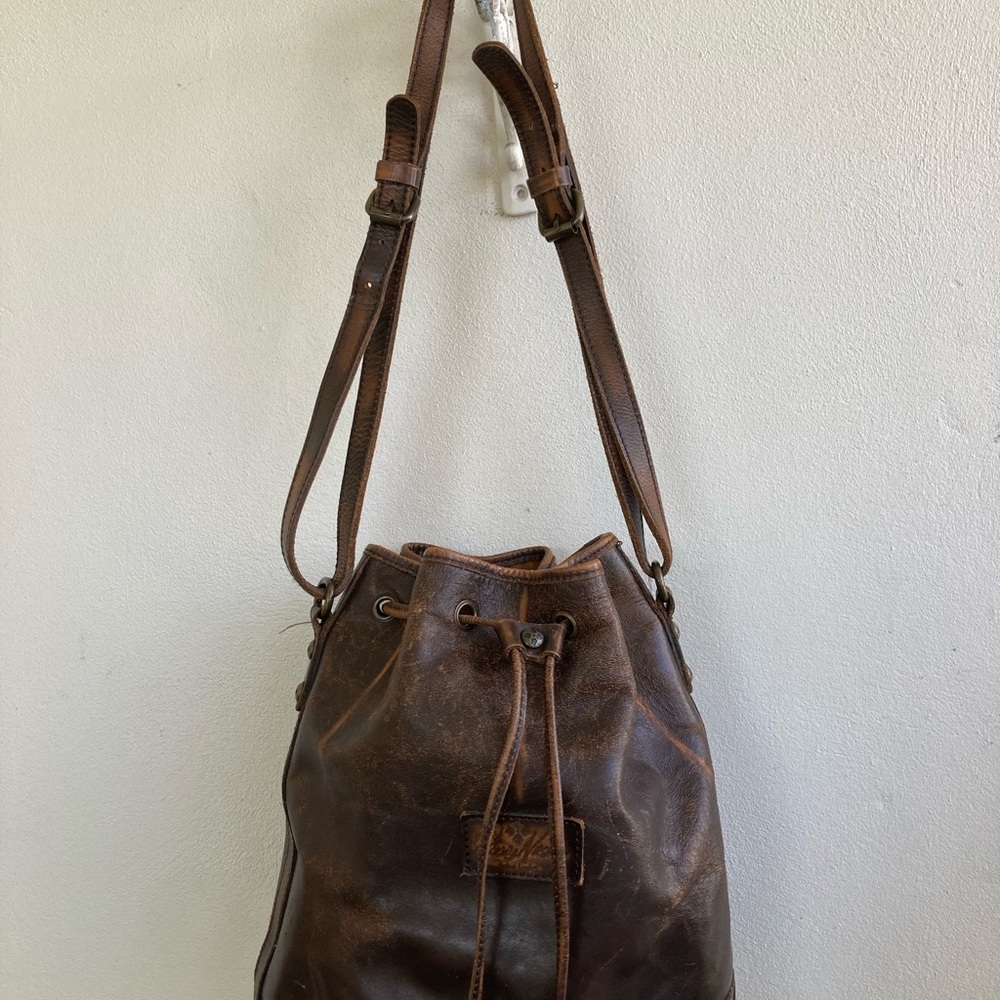 Patricia Nash Vintage Brown Leather Backpack